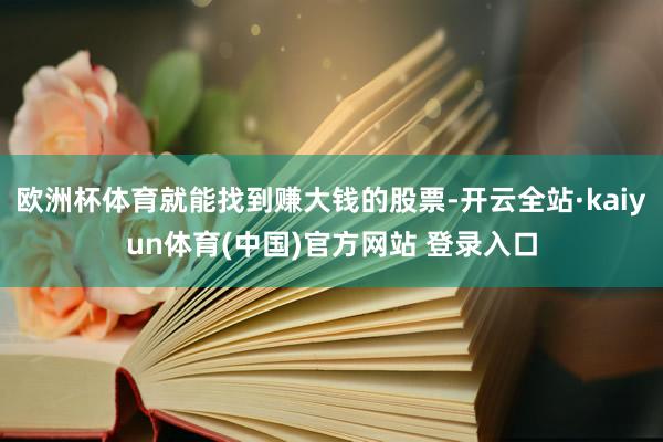 欧洲杯体育就能找到赚大钱的股票-开云全站·kaiyun体育(中国)官方网站 登录入口